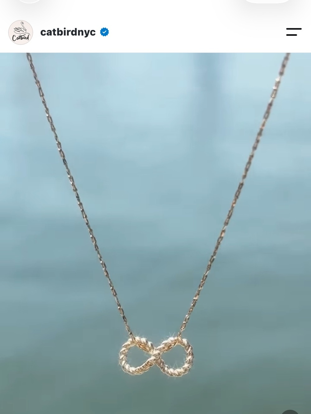 Catbird Love Knot Silver Infinity Charm Silver TSITP x Catbird infinity charm